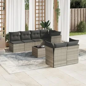 Gartensofagarnitur 8-teilig mit grauen Polstern aus synthetischem Rattan von , Gartensets - Ref: Foro24-3217302, Preis: 564,5...