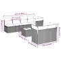 Garden sofa set 8 pieces and gray synthetic rattan cushions by , Garden sets - Ref: Foro24-3217302, Price: 564,56 €, Discount: %