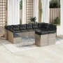 Garden sofa set 12 pieces and gray synthetic rattan cushions by , Garden sets - Ref: Foro24-3218432, Price: 813,99 €, Discoun...