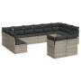 Set de sofás de jardín 12 pzas y cojines ratán sintético gris de , Conjuntos de jardín - Ref: Foro24-3218432, Precio: 826,54 ...