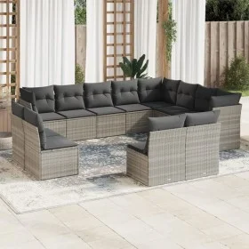 Gartensofagarnitur 12-teilig mit grauen Polstern aus synthetischem Rattan. von , Gartensets - Ref: Foro24-3218472, Preis: 792...