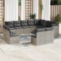 Set de sofás de jardín 12 pzas y cojines ratán sintético gris de , Conjuntos de jardín - Ref: Foro24-3218472, Precio: 806,33 ...
