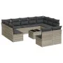 Garden sofa set 12 pieces and gray synthetic rattan cushions by , Garden sets - Ref: Foro24-3218362, Price: 758,46 €, Discoun...