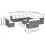 Outdoor garden furniture set with 14 pieces and light gray synthetic rattan cushions. by , Garden sets - Ref: Foro24-3218502,...