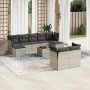 Set of 10-piece garden sofas with light gray synthetic rattan cushions by , Garden sets - Ref: Foro24-3218322, Price: 671,63 ...