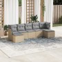 Gartensofa-Set, 7-teilig, mit Kissen, aus hellem grauem PE-Rattan. von , Gartensets - Ref: Foro24-3218032, Preis: 460,89 €, R...