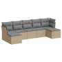 Gartensofa-Set, 7-teilig, mit Kissen, aus hellem grauem PE-Rattan. von , Gartensets - Ref: Foro24-3218032, Preis: 460,89 €, R...