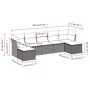 7-piece garden sofa set with light gray PE rattan cushions by , Garden sets - Ref: Foro24-3218032, Price: 452,92 €, Discount: %