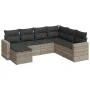 7-piece garden sofa set with light gray PE rattan cushions by , Modular outdoor sofas - Ref: Foro24-3251639, Price: 500,26 €,...