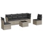 7-piece garden sofa set with light gray PE rattan cushions by , Garden sets - Ref: Foro24-3217382, Price: 452,48 €, Discount: %