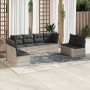 Gartensofagarnitur 8-teilig mit grauen Polstern aus synthetischem Rattan von , Gartensets - Ref: Foro24-3217452, Preis: 538,7...