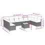 Garden sofa set 11 pieces and gray synthetic rattan cushions by , Garden sets - Ref: Foro24-3218102, Price: 707,00 €, Discoun...