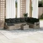 Garden furniture set 9 pieces and light gray synthetic rattan cushions by , Garden sets - Ref: Foro24-3252909, Price: 603,49 ...