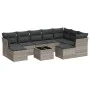 Set sofás jardín 10 pzas con cojines ratán sintético gris claro de , Conjuntos de jardín - Ref: Foro24-3218582, Precio: 651,7...