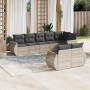 Gartensofagarnitur 8-teilig mit grauen Polstern aus synthetischem Rattan von , Gartensets - Ref: Foro24-3253959, Preis: 621,8...