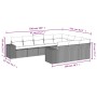 Gartensofa-Set, 10-teilig, mit Kissen, aus hellem grauen Kunststoff-Rattan. von , Gartensets - Ref: Foro24-3255429, Preis: 70...