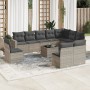Garden sofa set 11 pieces and gray synthetic rattan cushions by , Garden sets - Ref: Foro24-3219112, Price: 715,53 €, Discoun...