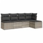 Garden sofa set and cushions 5 pieces light gray synthetic rattan by , Garden sets - Ref: Foro24-3217522, Price: 319,38 €, Di...