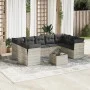 Set of 10-piece garden sofas with light gray synthetic rattan cushions by , Garden sets - Ref: Foro24-3218142, Price: 676,87 ...