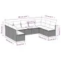 Garden furniture set 9 pieces and light gray synthetic rattan cushions by , Garden sets - Ref: Foro24-3218072, Price: 584,71 ...