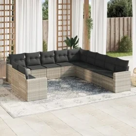 Garden sofa set 11 pieces and gray synthetic rattan cushions by , Modular outdoor sofas - Ref: Foro24-3251529, Price: 861,46 ...