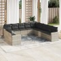 Garden sofa set 11 pieces and gray synthetic rattan cushions by , Modular outdoor sofas - Ref: Foro24-3251529, Price: 874,33 ...