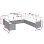Garden sofa set 11 pieces and gray synthetic rattan cushions by , Modular outdoor sofas - Ref: Foro24-3251529, Price: 874,33 ...