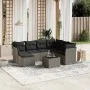 Garden sofa set 8 pieces and gray synthetic rattan cushions by , Garden sets - Ref: Foro24-3263228, Price: 533,11 €, Discount: %