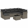 Gartensofagarnitur 8-teilig mit grauen Polstern aus synthetischem Rattan von , Gartensets - Ref: Foro24-3263228, Preis: 542,3...