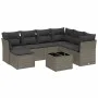 Gartensofagarnitur 8-teilig mit grauen Polstern aus synthetischem Rattan von , Gartensets - Ref: Foro24-3263228, Preis: 533,1...