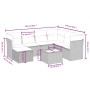 Gartensofagarnitur 8-teilig mit grauen Polstern aus synthetischem Rattan von , Gartensets - Ref: Foro24-3263228, Preis: 542,3...