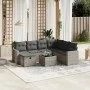 Garden sofa set 8 pieces and gray synthetic rattan cushions by , Garden sets - Ref: Foro24-3263538, Price: 525,77 €, Discount: %