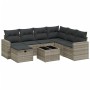 Garden sofa set 8 pieces and gray synthetic rattan cushions by , Garden sets - Ref: Foro24-3263538, Price: 534,93 €, Discount: %