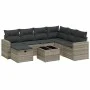 Garden sofa set 8 pieces and gray synthetic rattan cushions by , Garden sets - Ref: Foro24-3263538, Price: 525,77 €, Discount: %