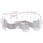 Garden sofa set 8 pieces and gray synthetic rattan cushions by , Garden sets - Ref: Foro24-3263538, Price: 525,77 €, Discount: %