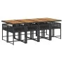 9-piece garden dining set with black synthetic rattan cushions by , Garden sets - Ref: Foro24-3211467, Price: 624,80 €, Disco...