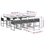 9-piece garden dining set with black synthetic rattan cushions by , Garden sets - Ref: Foro24-3211467, Price: 624,80 €, Disco...