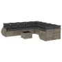 Garden sofa set 11 pieces and gray synthetic rattan cushions by , Garden sets - Ref: Foro24-3254259, Price: 828,92 €, Discoun...