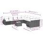 Garden sofa set 11 pieces and gray synthetic rattan cushions by , Garden sets - Ref: Foro24-3254259, Price: 828,92 €, Discoun...