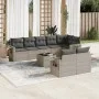 Garden furniture set 9 pieces and light gray synthetic rattan cushions by , Garden sets - Ref: Foro24-3252769, Price: 658,17 ...