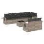 Garden furniture set 9 pieces and light gray synthetic rattan cushions by , Garden sets - Ref: Foro24-3252769, Price: 658,17 ...