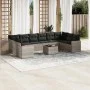 Garden sofa set 11 pieces and gray synthetic rattan cushions by , Modular outdoor sofas - Ref: Foro24-3251819, Price: 758,36 ...