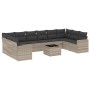Garden sofa set 11 pieces and gray synthetic rattan cushions by , Modular outdoor sofas - Ref: Foro24-3251819, Price: 757,84 ...
