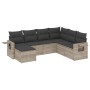 Gartensofa-Set, 7-teilig, mit Kissen, aus hellem grauem PE-Rattan. von , Gartensets - Ref: Foro24-3252839, Preis: 488,84 €, R...