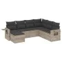 Gartensofa-Set, 7-teilig, mit Kissen, aus hellem grauem PE-Rattan. von , Gartensets - Ref: Foro24-3252839, Preis: 496,96 €, R...