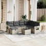 Gartensofagarnitur 8-teilig mit grauen Polstern aus synthetischem Rattan von , Gartensets - Ref: Foro24-3263848, Preis: 541,5...