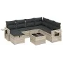 Garden sofa set 8 pieces and gray synthetic rattan cushions by , Garden sets - Ref: Foro24-3263848, Price: 531,02 €, Discount: %
