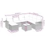 Garden sofa set 8 pieces and gray synthetic rattan cushions by , Garden sets - Ref: Foro24-3263848, Price: 531,02 €, Discount: %