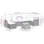 Garden sofa set 8 pieces and gray synthetic rattan cushions by , Garden sets - Ref: Foro24-3219282, Price: 520,30 €, Discount: %
