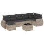 Garden sofa set 8 pieces and gray synthetic rattan cushions by , Modular outdoor sofas - Ref: Foro24-3221691, Price: 554,40 €...
